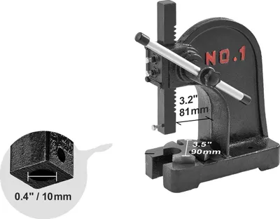 Produktbild von Arbor Presse, 0,5 Tonnen Tragfähigkeit, langlebige Gusseisenkonstruktion, 1 T