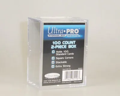 Produktbild von Ultra Pro Plastikkasten für 100 Karten, 2 Teile