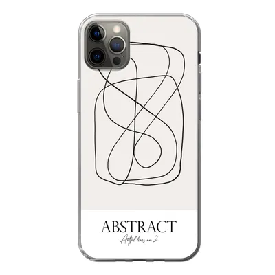 Produktbild von MuchoWow® Handyhülle Schutzhülle Hülle für iPhone 13 Pro Max Kunst - Linienkunst - Abstrakt Silikon Softcase Handy Hülle - Mobiltelefon