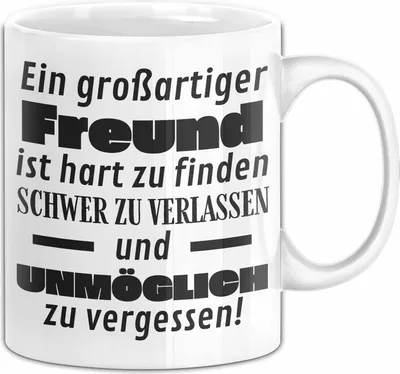 Produktbild von Freund Abschied Geschenk Tasse Abschiedsgeschenk für Freund Hart Zu Finden Schwer Zu Verlassen (Weiß)