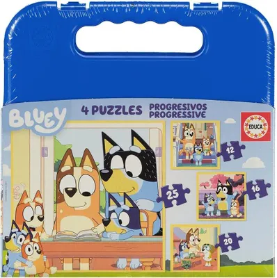 Produktbild von Educa Bluey Progressiver Koffer 12-16-puzzle 20-25 Stücke Blau Kinder Blau One Size