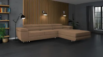 Produktbild von Ecksofa mit Schlaffunktion und Bettkasten, Designer Schlafsofa mit Bettkasten