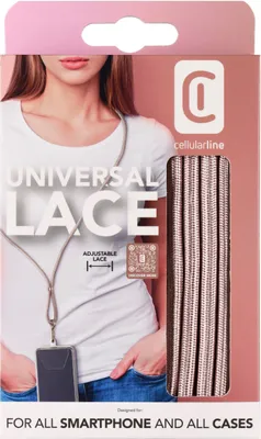 Produktbild von Cellularline Universal Lace Universelles Umhängeband für Smartphones, Umhängegurt, Pink, Stoff, China, Universal, 1 Stück(e)