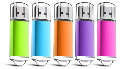 Produktbild von 5x 64GB USB 2.0 Stick Flash USB Drive Kompakt USB Flashdrive Speicherstick Memorystick Farbe: Mehrfarbig
