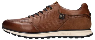 Produktbild von bugatti Basic Sneaker Hochwertiges Leder für stilvolle Looks, Austauschbare Memory-Foam-Einlegesohlen, Elastische Schnürung für leichtes Anziehen hellbraun 40 EU