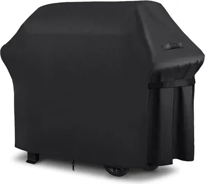 Produktbild von Grillabdeckung fš¹r den Au?enbereich, Gasgrill, Oxford, BBQ-Schutzhš¹lle mit verstellbarem Kordelzug, winddicht, UV-best?ndig, wasserdicht, schwarz, (145 x 61 x 117 cm)