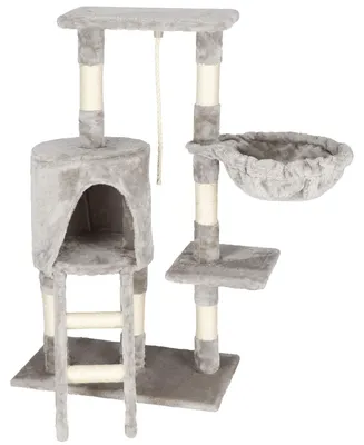 Image de Arbre à chat Springos® avec niche pour chat maisonnette corde de jeu 96 cm