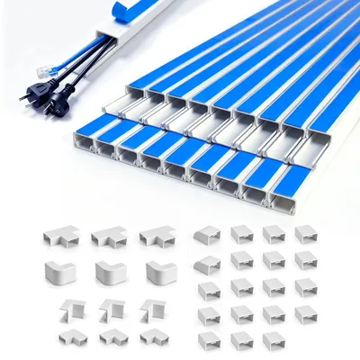 Kabelkanal-Set 7,2 m, selbstklebend, 30 x 15 mm, weiß