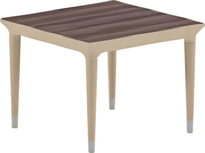 Image de Table d'appoint Moderne Beige Marron Aspect bois Pieds élégants Table de salon