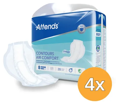 Productafbeelding van 4x Attends Contours Air Comfort 8 (28 stuks)