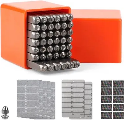 Image de Jeu de tampons 42 pièces, 3 mm, pour métal et cuir
