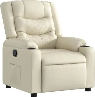 Productafbeelding van Relaxfauteuil, crème kleur, kunstleer
