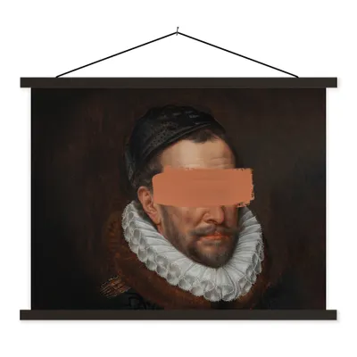 Produktbild von MuchoWow® Textilposter Wilhelm von Oranien - Adriaen Thomasz - Gemälde 40x30 cm mit schwarzem Rahmen - Dekorationen