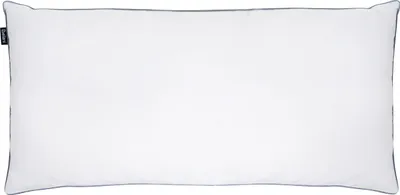 Produktbild von BELIANI Niedriges Bettkissen Dreifach-Kammer Weiße Entenfedern und Daunen 40x80 cm Premium-Baumwollbezug Daunen-Umrandungskissen