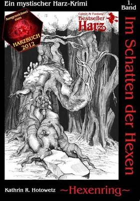 Book cover art featuring a dark, mystical forest scene with gnarled trees.