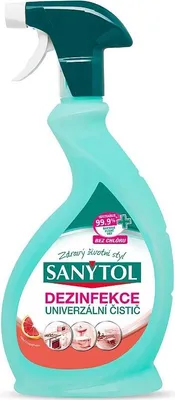 Produktbild von Prostředek čisticí Sanytol, univerzální, dezinfekční, s rozprašovačem, 500 ml, grep