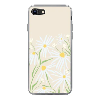 Produktbild von MuchoWow® Handyhülle Schutzhülle Hülle für iPhone 8 Blume - Muster - Gelb Silikon Softcase Handy Hülle - Schutzhaube