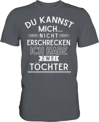 Produktbild von Vater von zwei Töchtern T-Shirt – Dark Grey / S