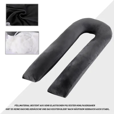 Produktbild von Seitenschläferkissen Stillkissen, U-förmiges Schwangerschaftskissen zum Schlafen, Seitenkissen, Seitenschläferkissen ergonomisch geformt