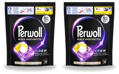 Produktbild von 2 x Perwoll Wasmischkapseln für dunkle Wäsche - Vorteilspackung - 2 Stücke