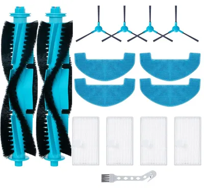 Zubehörset für Ultenic D10, 2 Bürsten, 4 Filter, 4 Wischpads, 4 Seitenbürsten