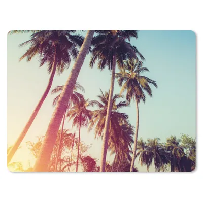 Produktbild von MuchoWow® Mauspad Mousepad Palme - Sommer - Retro - Sonne 23x19 cm - Mousepads - Maus Mat - Pad - Mausunterlage - Schreibtischunterlage - Mauspad