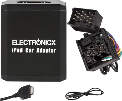 Produktbild von AUX-Adapter für iPhone, iPad, iPod und CD-Player in BMW, Mini und Land Rover (runde Buchse) ▶ Premium USB- und Bluetooth-Adapter für das Autoradio