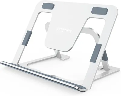 Zdjęcie produktu dla Stojak na tablet, składany i regulowany, aluminium, do biurka, srebrny