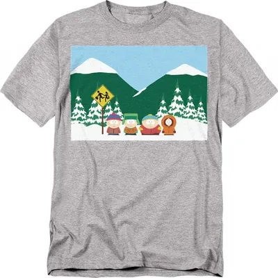 Produktbild von South Park - "Bus Stop" T-Shirt für Herren/Damen Uni TV20709 (XXL) (Sportliches Heather)
