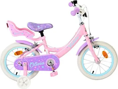 Produktbild von Volare Olivia Kinderfahrrad - Mädchen - 14 Zoll - Rosa - Zwei Handbremsen