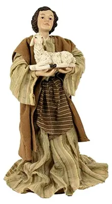 Produktbild von Miniaturfiguren, Hirte mit Schaf auf Arm, orientalisch, geeignet für 30 cm Figuren