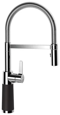 Produktbild von SCHOCK Armatur SC-550 in NERO mit Spiralfederauslauf / CRISTALITE PLUS®