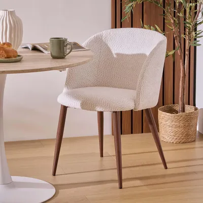 Obrázok produktu pre Jedálenská stolička Eazy Living Bouclé Sandrine White