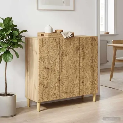 Image de Buffet vidaXL en chêne Artisan 89 x 34,5 x 80 cm, aggloméré
