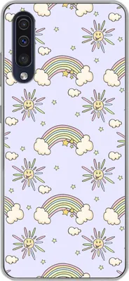 Produktbild von MuchoWow® Handyhülle Schutzhülle Hülle für Telefoonhoesje Samsung Galaxy A50 Mädchen - Regenbogen - Sonne - Muster - Mädchen - Kinder - Kinder - Kind Silikon Softcase Handy Hülle - Mobiltelefonhülle
