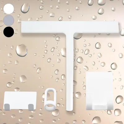 Produktbild von DEKAZIA® Duschabzieher Weiß Silikon – Abzieher Dusche mit Halterung Duschwand