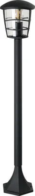 Produktbild von EGLO Außen-Stehlampe Aloria, 1 flammige Außenleuchte, Stehleuchte aus Aluguss und Glas, Farbe: Schwarz, Fassung: E27, IP44