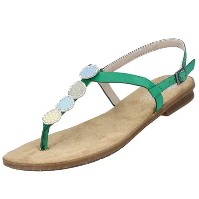 Produktbild von Rieker Damen Sandaletten Zehentrenner Slingsandalen 64211, Größe:38 EU, Farbe:Grün