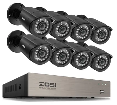 Imagen del producto de Sistema de cámaras de seguridad de 8 canales - 1080p Full HD - Con cable - Kit de vigilancia CCTV
