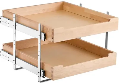 Produktbild von Keukenkast Organizer mit Holz-Schiebelaufzug und weicher Schließe