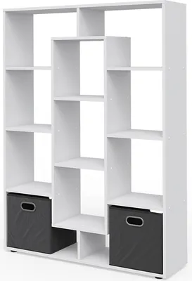 Produktbild von Drehregal Vicco  Weiß 107.2 x 143 cm mit 2 Faltboxen, Model 37001