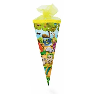 Produktbild von Nestler Schultüte Tüllv. 22 cm rund Tier-ABC