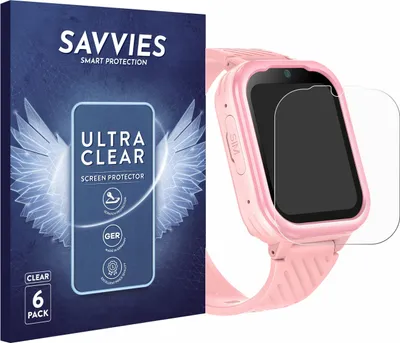 Produktbild von 6x Für Yuede Kids Smartwatch 1.83" Schutzfolie Savvies Displayschutz Display Schutz Folie Klar Transparent