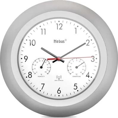 Produktbild von Mebus 19450 Funk-Wanduhr mitThermo-/Hygrom