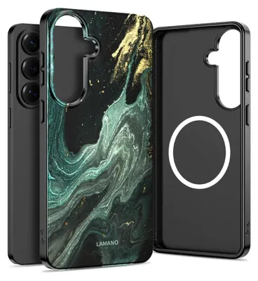 Obrázok produktu pre Puzdro Tech-Protect Lamano MagSafe pre Samsung Galaxy A57 5G - čierne a zelené