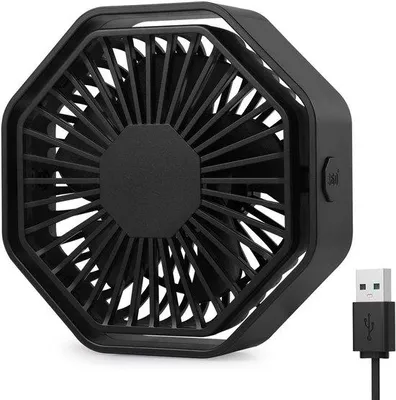 Immagine prodotto di Ventilatore da tavolo USB compatto con rotazione a 360° e 3 velocità