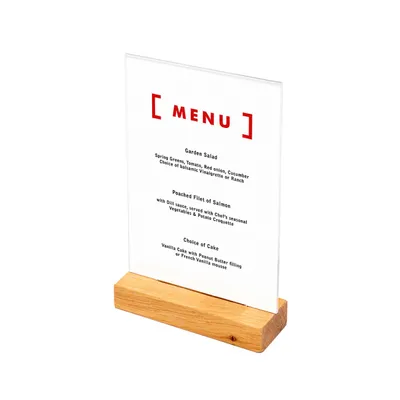 Produktbild von Showdown Menühalter T-Ständer aus Holz DIN A5 - Hochformat