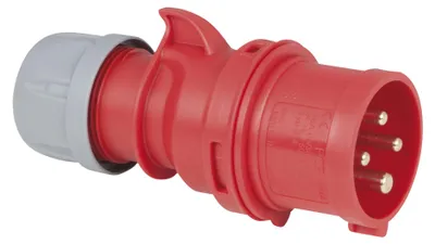 Produktbild von CEE Stecker 16 A 400 V 4-polig männlich IP44 Rot, Kabelquerschnitt 1-2,5 mm²