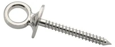 Image de Piton à œil à Vis Bois Inox L80mm (lot De 2) - Chapuis