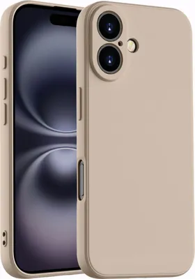 Image de Coque pour iPhone 16 Coque en silicone liquide souple et antichocs en caoutchouc Or